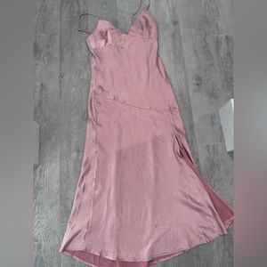 Hello Molly Saints &  Secrets Satin Slip Dress. Fully lined. Size Large. EUC!